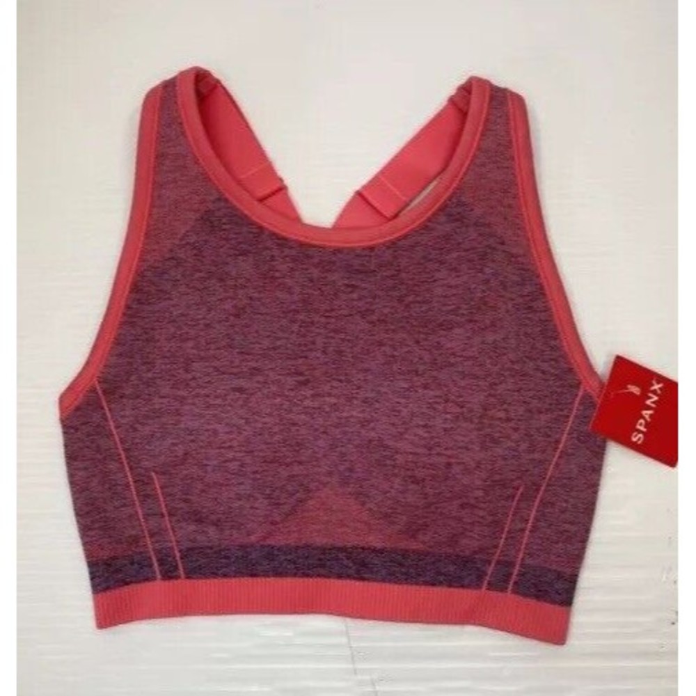 Spanx Women's Spacedye Coral Punch Seamless Sculpt Sports Bra 50284R Sz Small